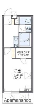 レオパレスアイ　ステイつくば[1K/26.08m2]の間取図