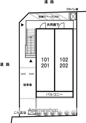 リブリ・あすなろ[1K/24.84m2]の配置図