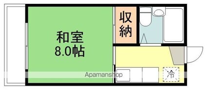 油井コーポ[1K/19.8m2]の間取図