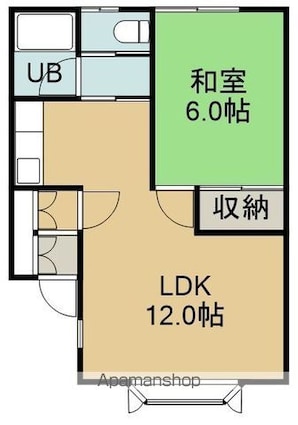 コーポＭ＆Ｙ[1LDK/40.9m2]の間取図
