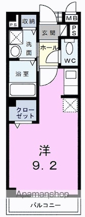 クレメント・ヒル[1K/25.25m2]の間取図