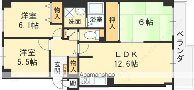 フォルム石切さくら坂の間取り写真