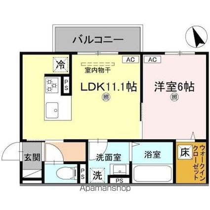 エレガンス　ビュー[1LDK/42.63m2]の間取図