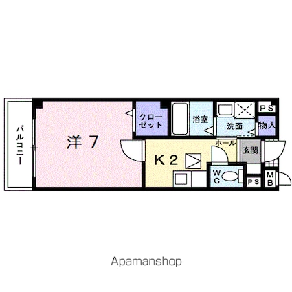 ラック　ペーシュ[1K/25.25m2]の間取図