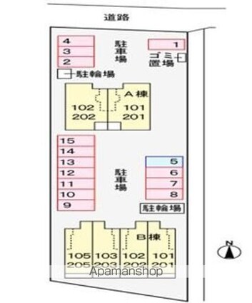グランデ・プリムラＢ[1R/34.15m2]の配置図