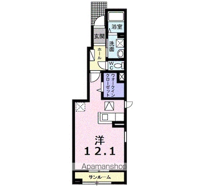 エルカミーノ[1R/36.25m2]の間取図