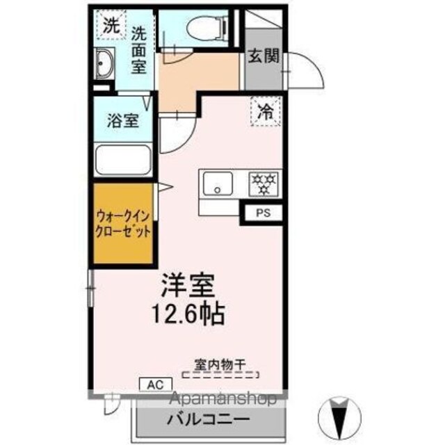 レーヴ・リボンＹＫ[1R/33.96m2]の間取図