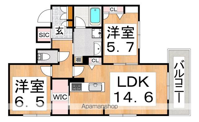 メゾンブランカあびこ南の間取り写真
