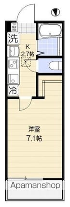 サンティアラ[1K/20.11m2]の間取図