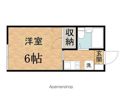 有山ハイツ[1K/17m2]の間取図