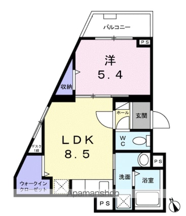 Ｇｌａｎｚ（グランツ）[1LDK/37.1m2]の間取図