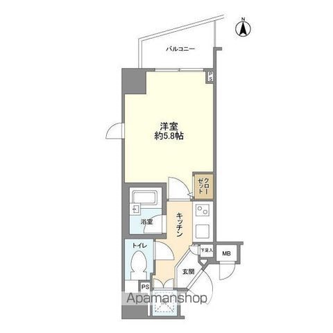 新宿区住吉町のマンションの間取り