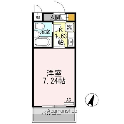 【青梅市大門のアパートの間取り】