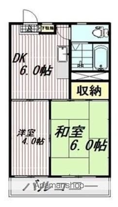 東陽第三関根ビル[2DK/31.83m2]の間取図