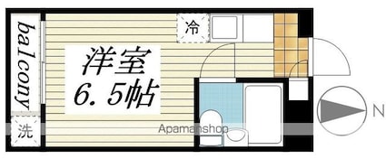 東京都杉並区下高井戸２丁目[1R/14.72m2]の間取図