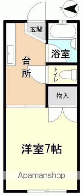 メゾン・ド・グレース[1K/23.14m2]の間取図