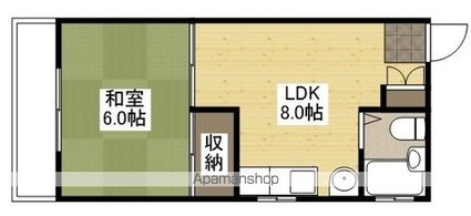 大松庚午ビル[1LDK/22.68m2]の間取図