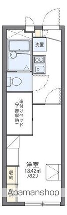 レオパレスエスポワール[1K/22.35m2]の間取図