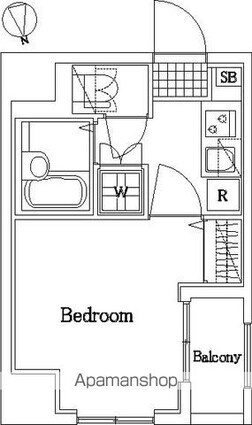 セ　ジョリ　志村坂上Ⅱ[1K/19.56m2]の間取図