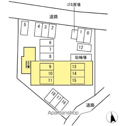 ラ・プティット・ファデット[1K/30.96m2]の配置図
