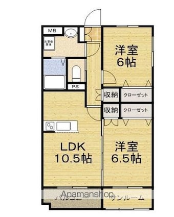 ラフィーネ・アン[2LDK/58.87m2]の間取図