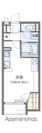 レオネクストテネレッツァ[1R/23.04m2]の間取図