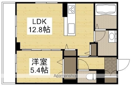 クラレッド　マーレ[1LDK/45.67m2]の間取図