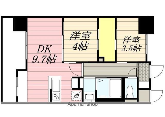 福岡市博多区博多駅南のマンションの間取り