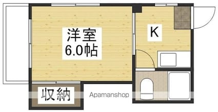 山下ビル[1R/13.23m2]の間取図
