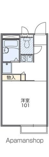 レオパレスルミエール[1K/20.28m2]の間取図