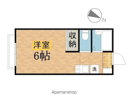 リタ山田[1K/19.82m2]の間取図