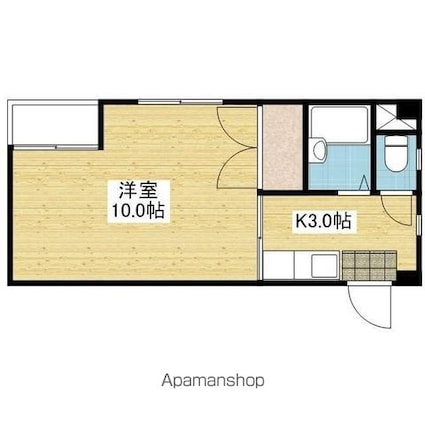 レジデンスみゆき[1K/26.95m2]の間取図