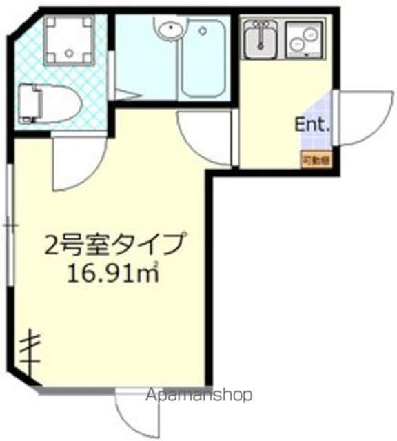 東京都立川市曙町１丁目[1K/16.91m2]の間取図