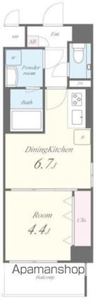 シエル豊島[1DK/30.04m2]の間取図