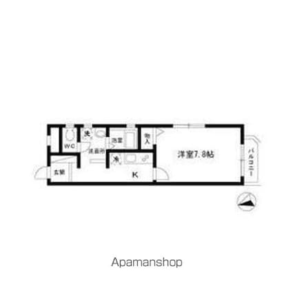 ＣＡＳＡ　ＰＡＺＺＯ[1K/28.21m2]の間取図