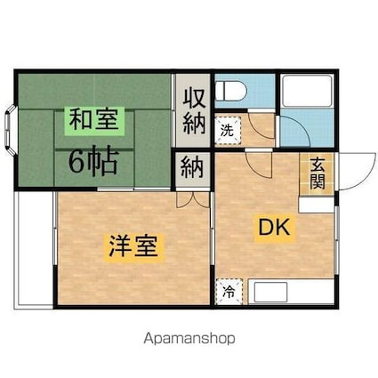 アルス[2DK/37.26m2]の間取図