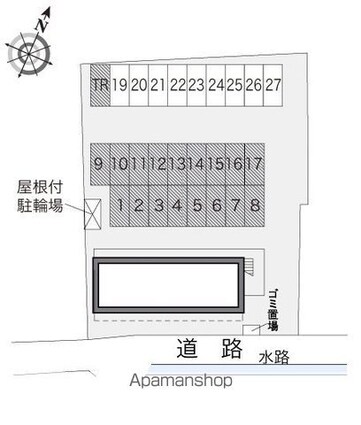 レオパレスリヴェール[1K/20.28m2]の配置図