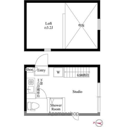 ハーモニーテラス豊島Ⅶ[1R/11.55m2]の間取図