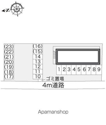 レオパレスエスペランサＩ[1K/21.06m2]の配置図
