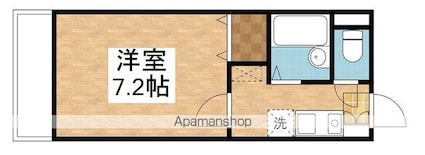 グリーンハウス[1K/21.55m2]の間取図