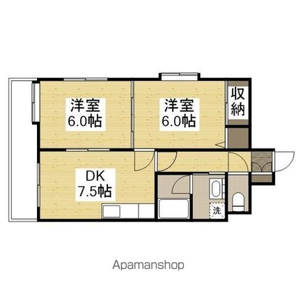 エトワール観音[2DK/47.79m2]の間取図