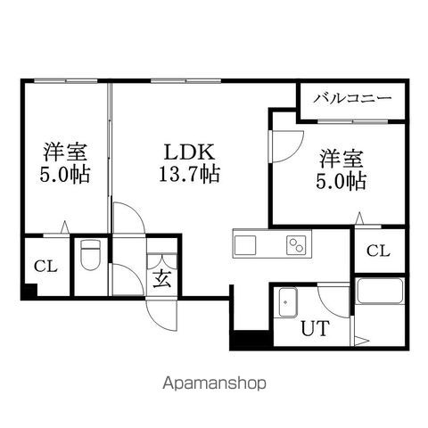 ブランシャールALAIN菊水の間取り写真