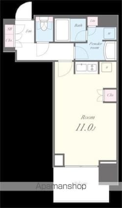 プラウドタワー小岩ファースト[1R/33.41m2]の間取図
