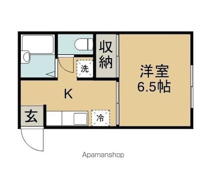 ソードコーポⅡ[1K/23m2]の間取図