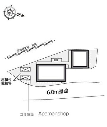 レオパレス石神[1K/20.81m2]の配置図