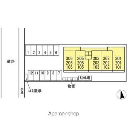 Ｄーｒｏｏｍあすと長町　Ⅱ[1LDK/40.79m2]の配置図