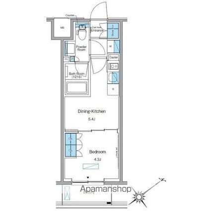 ルフォンプログレ赤塚[1DK/25.29m2]の間取図