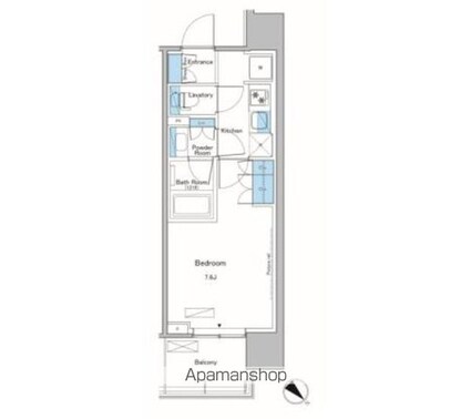 ルフォンプログレ滝野川[1K/25.6m2]の間取図