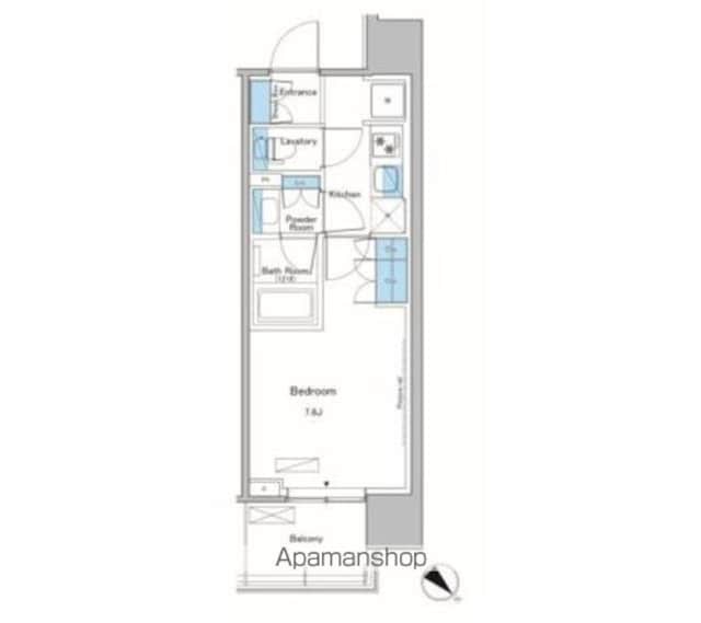 ルフォンプログレ滝野川[1K/25.6m2]の間取図
