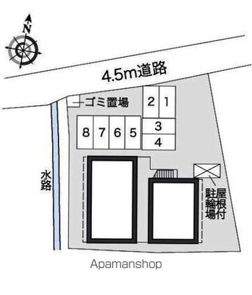 レオパレス菖蒲[1K/23.18m2]の駐車場1